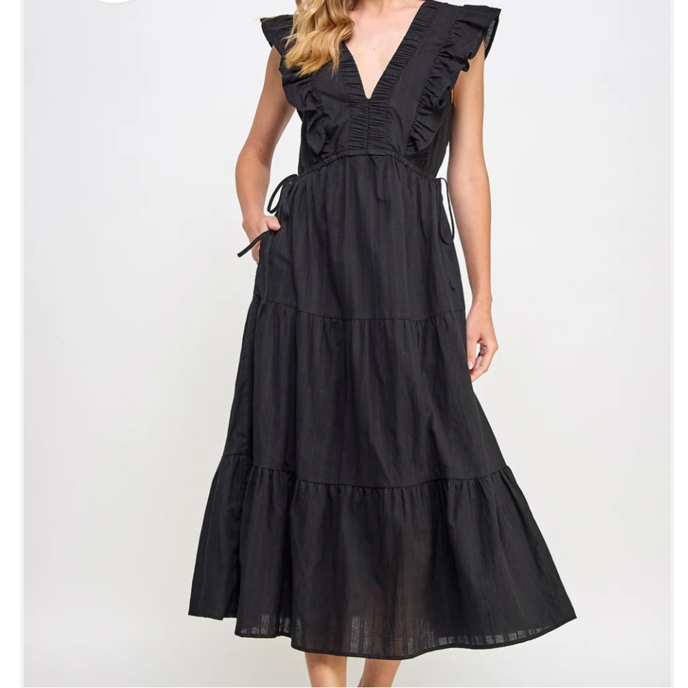 Strut & Bolt Ruffle Sleeveless Tiered Maxi Dress